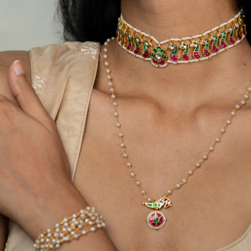 Birdsong Jadau necklace