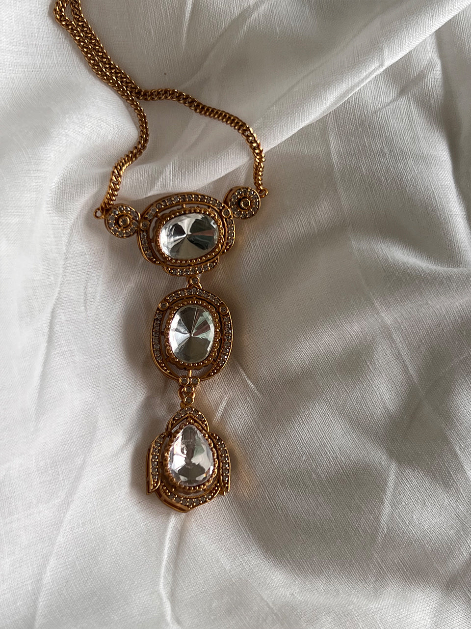 Polki Drop Necklace