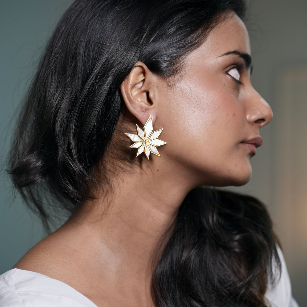 Cream Tara Earrings