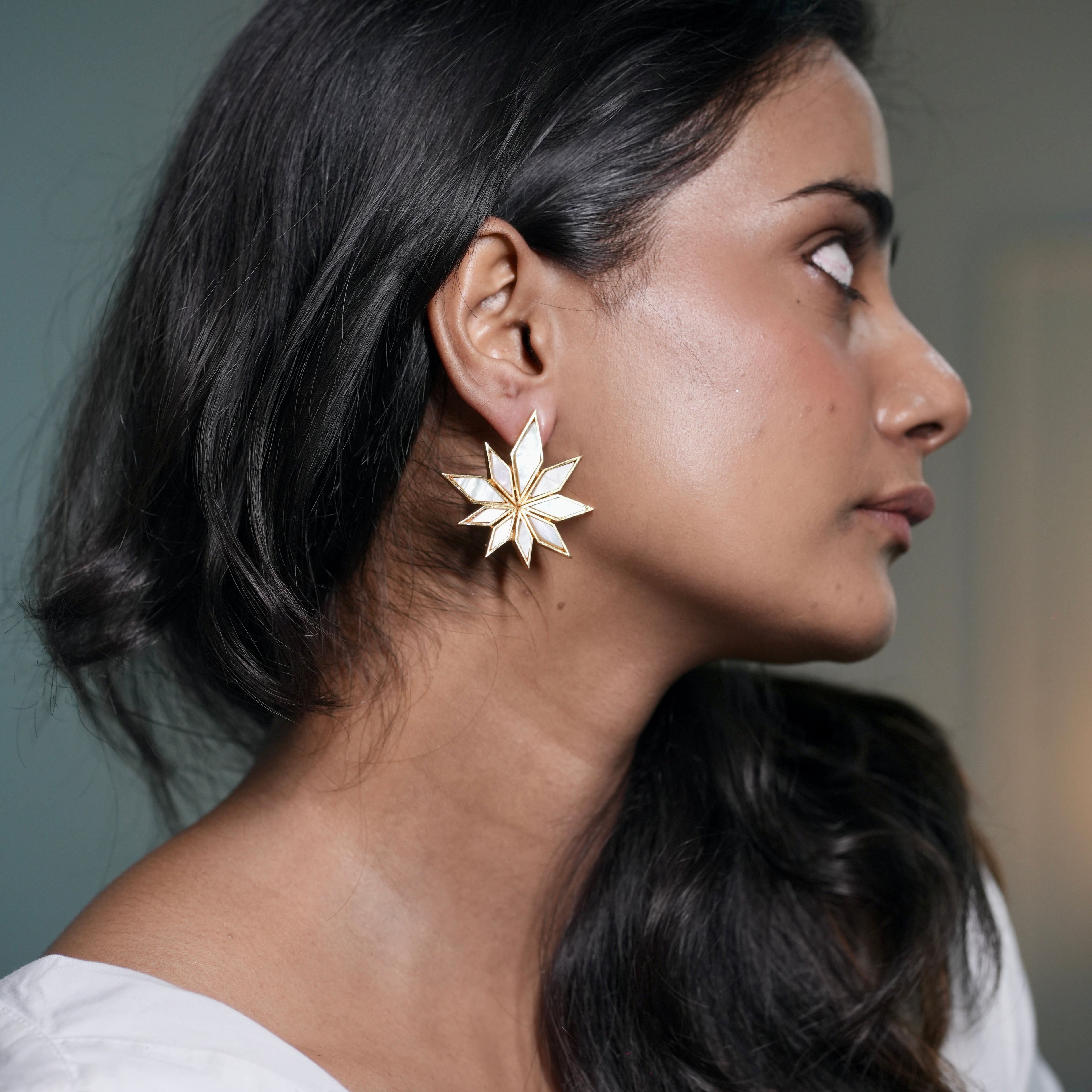 Cream Tara Earrings