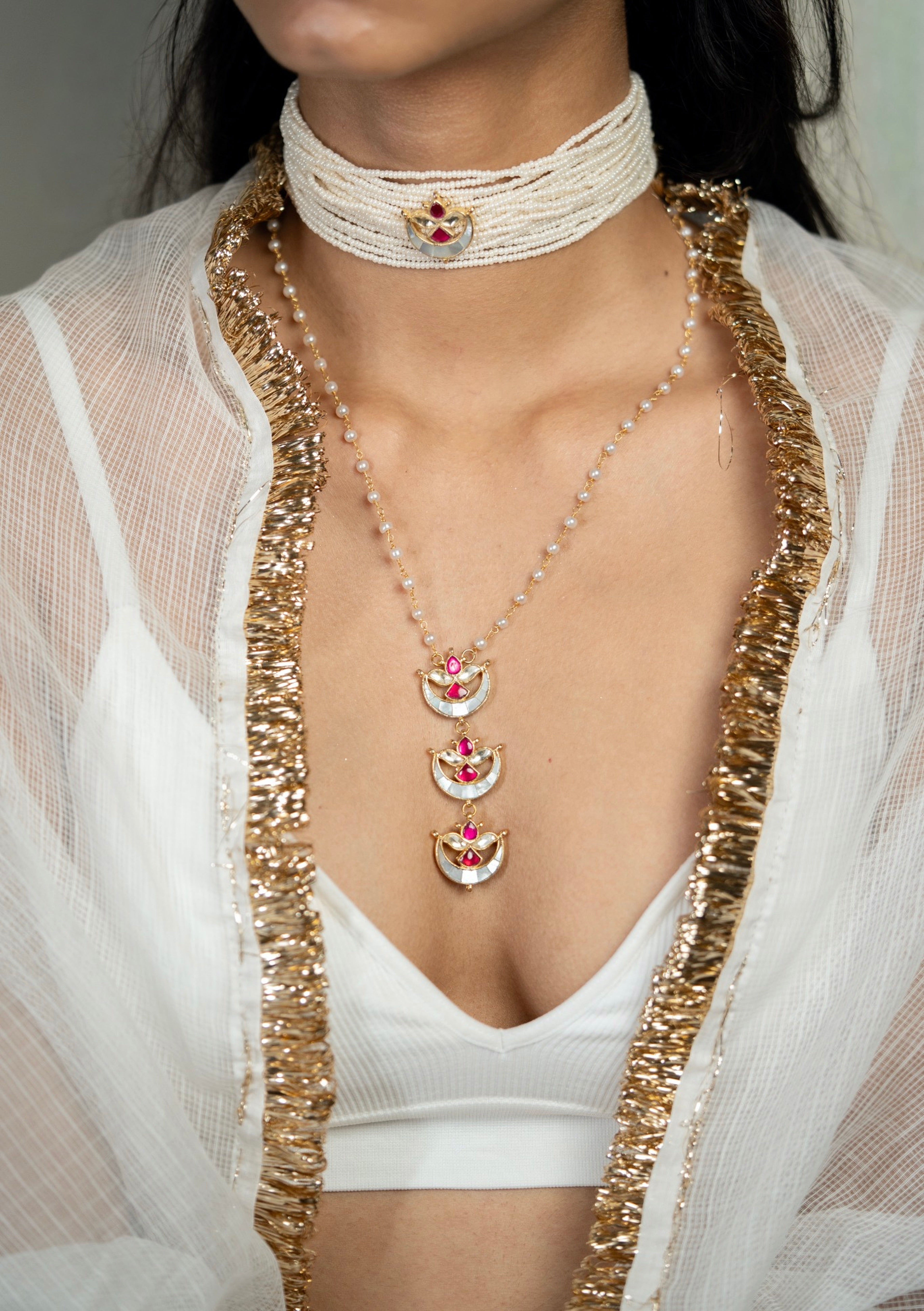 Saiyaara MOP Jadau Necklace