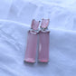 Brick Earrings - Pastel Pink