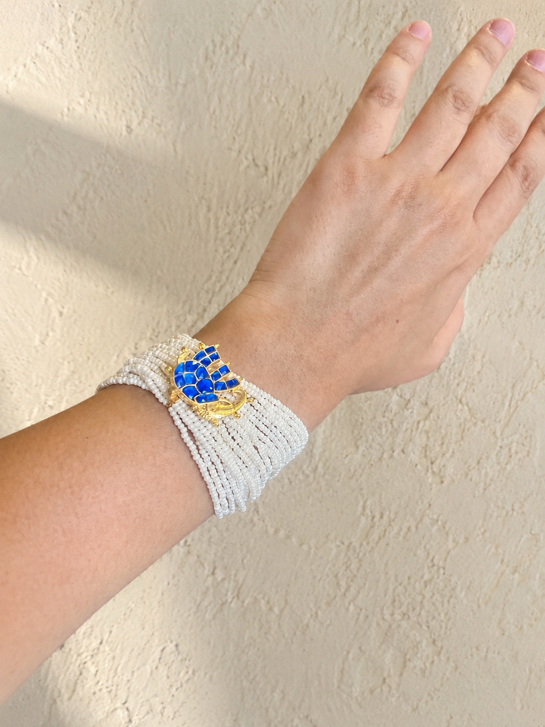 Elephant Pearl Jadau Bracelet