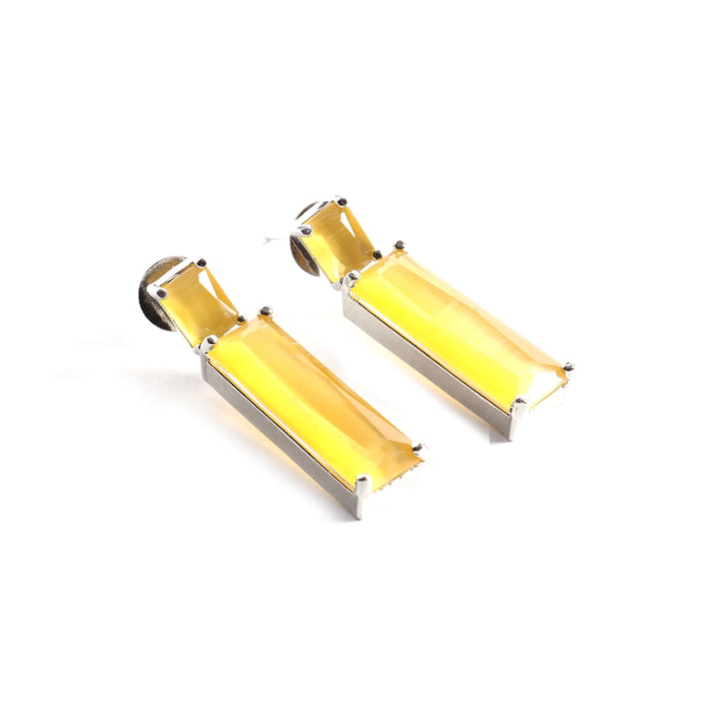 Brick Earrings - Yellow