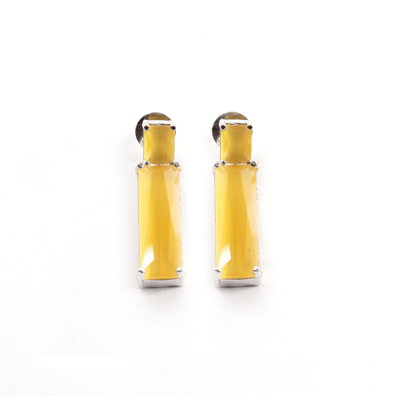 Brick Earrings - Yellow