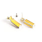 Brick Earrings - Yellow