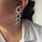 Moon Emerald Dangler Earrings