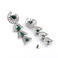 Moon Emerald Dangler Earrings