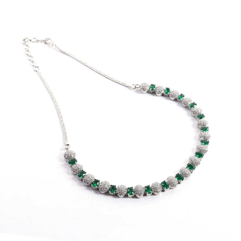 Irisa Green Colored Necklace Set