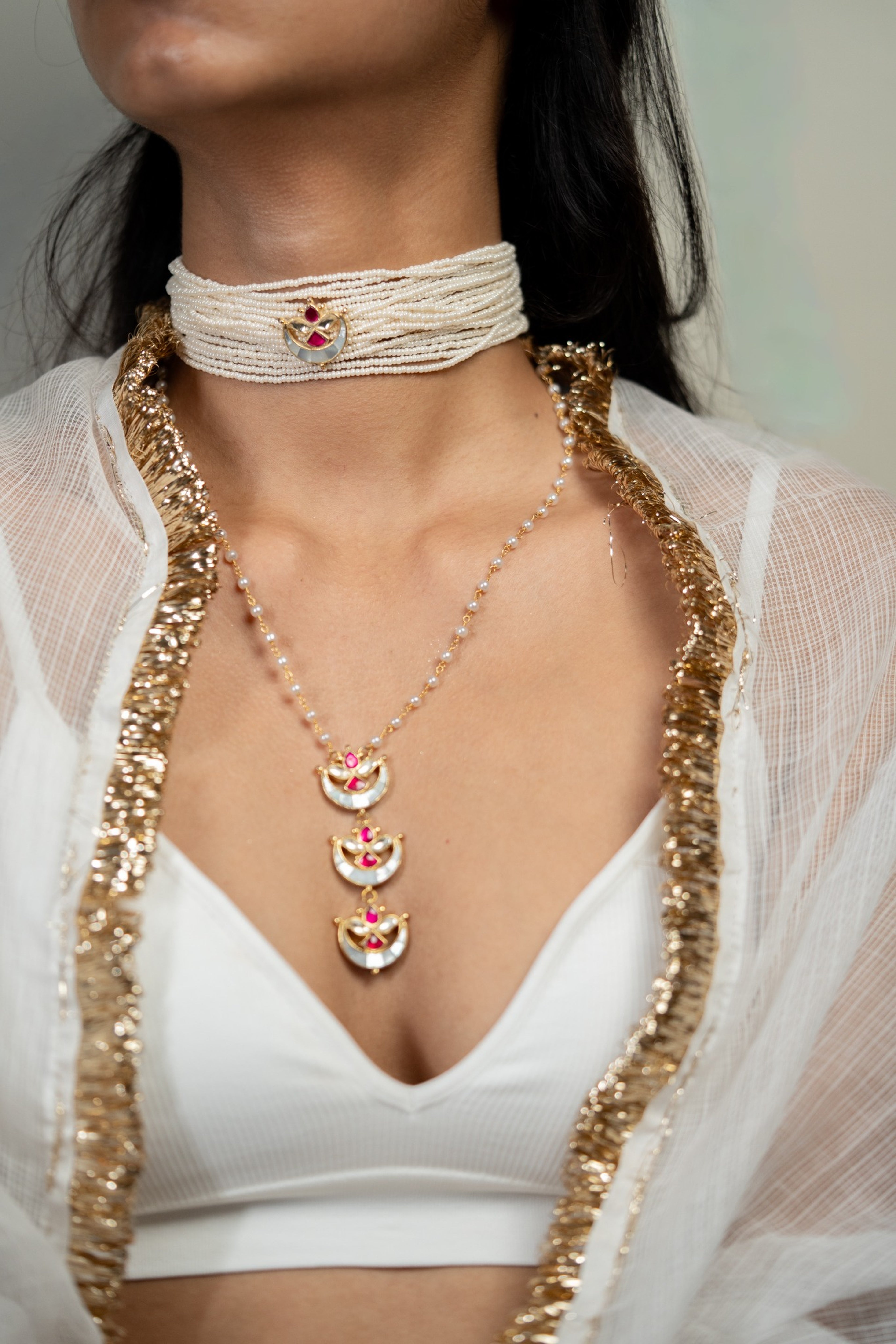 Saiyaara MOP Jadau Necklace