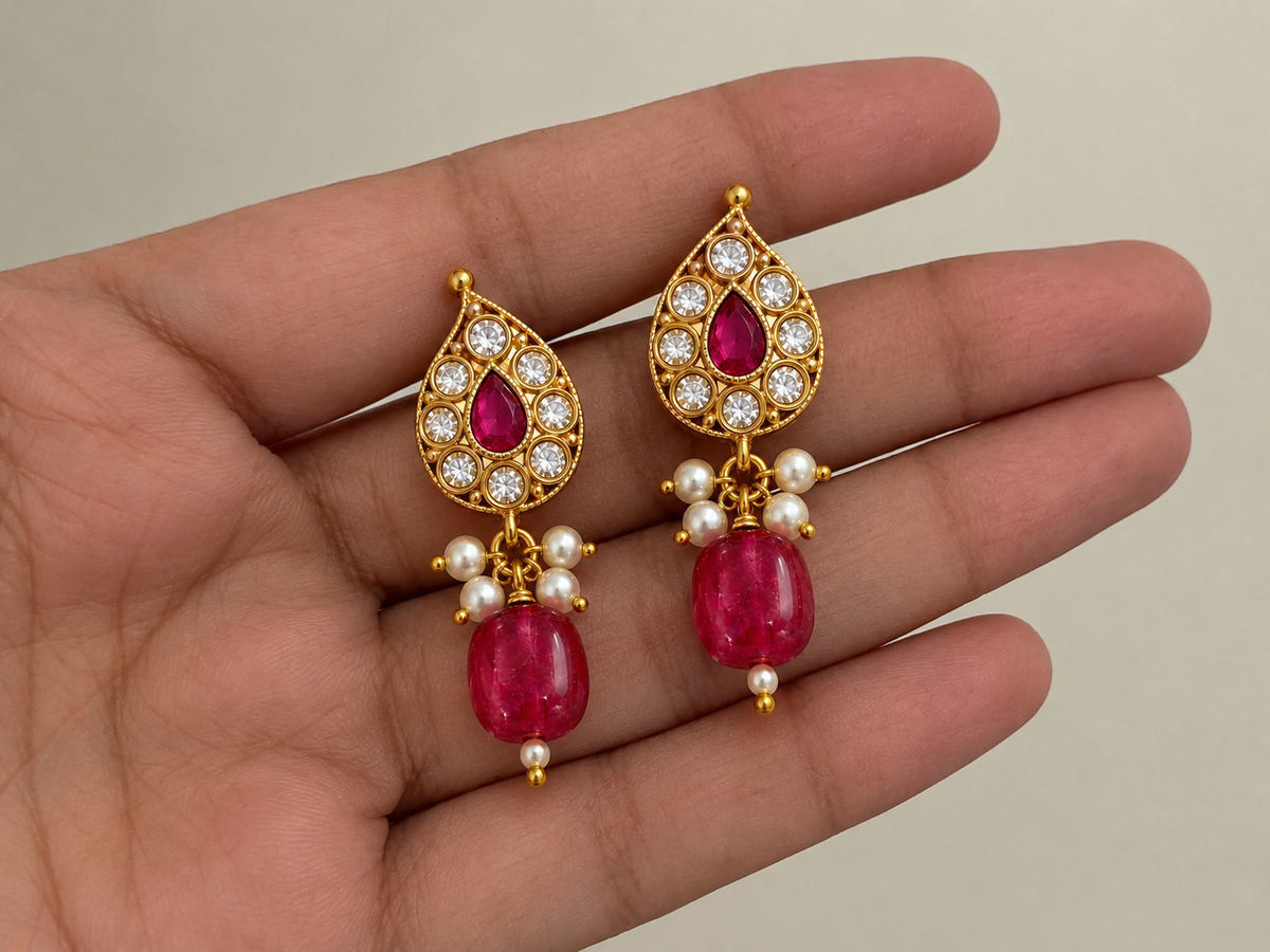 Radha Kundan Jadau Earrings