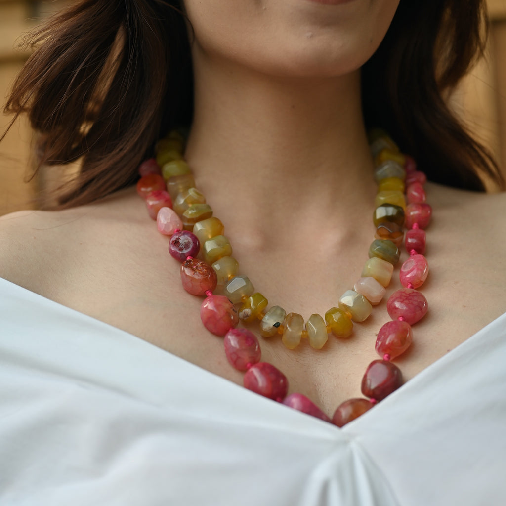 Natural Beads Mala Necklace - Rasa 2