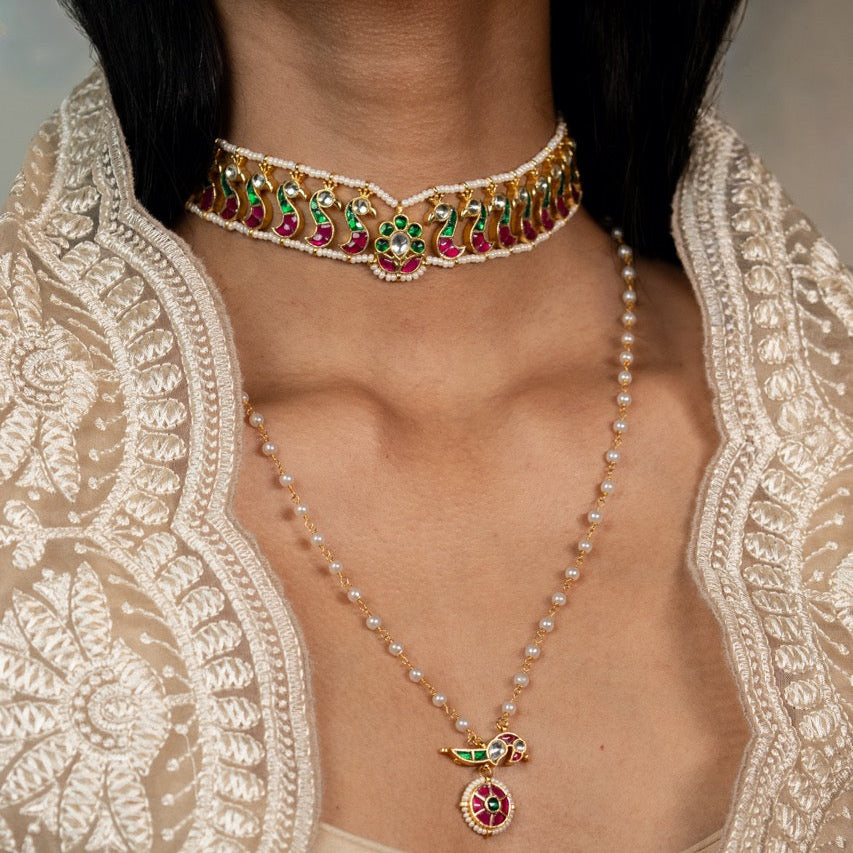 Birdsong Jadau necklace