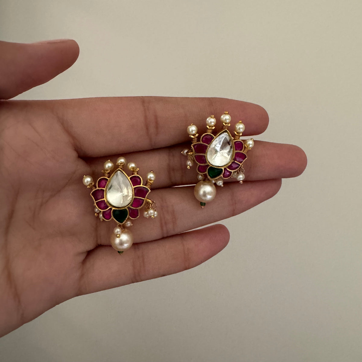 Kamal Jadau Stud Earrings