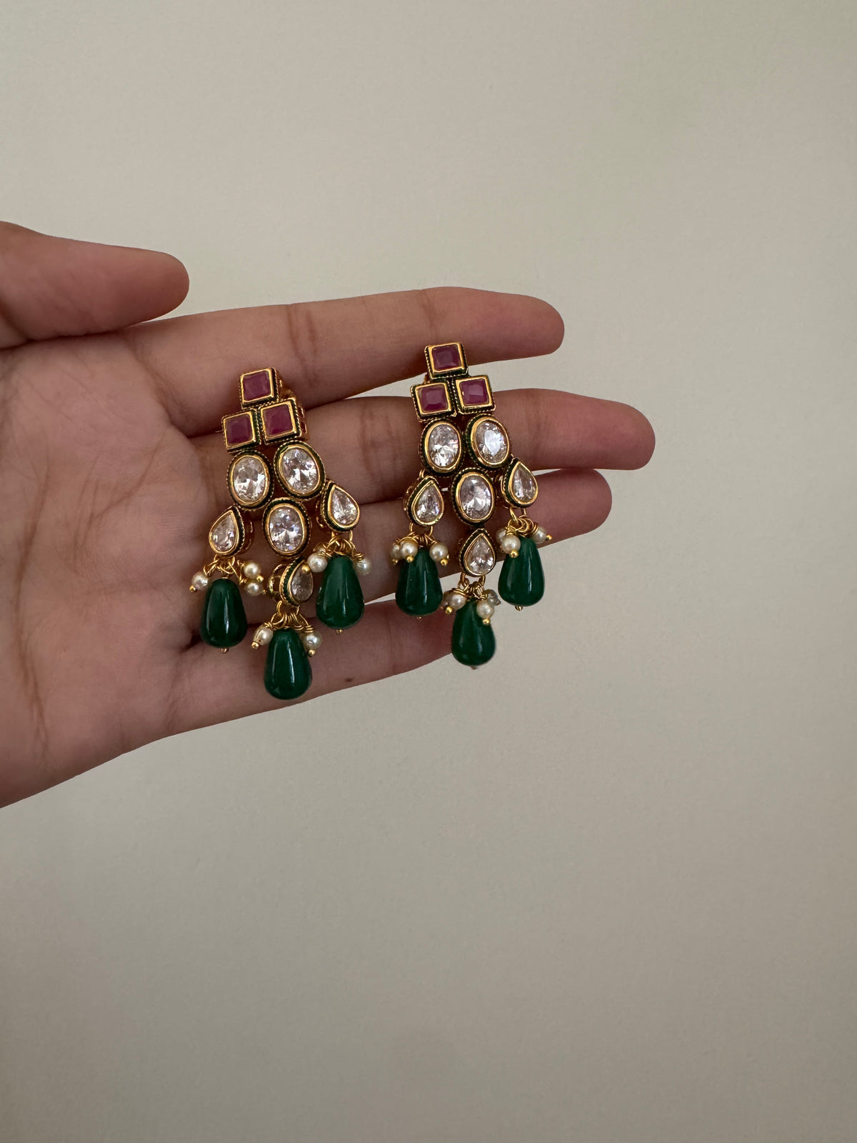 Sitara 2 Kundan Drop Earrings