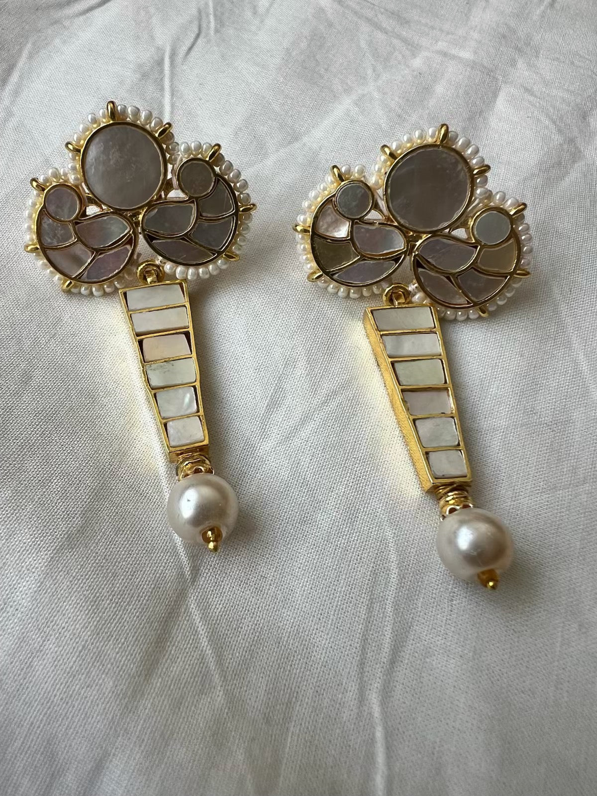 Cream Lantern Earrings