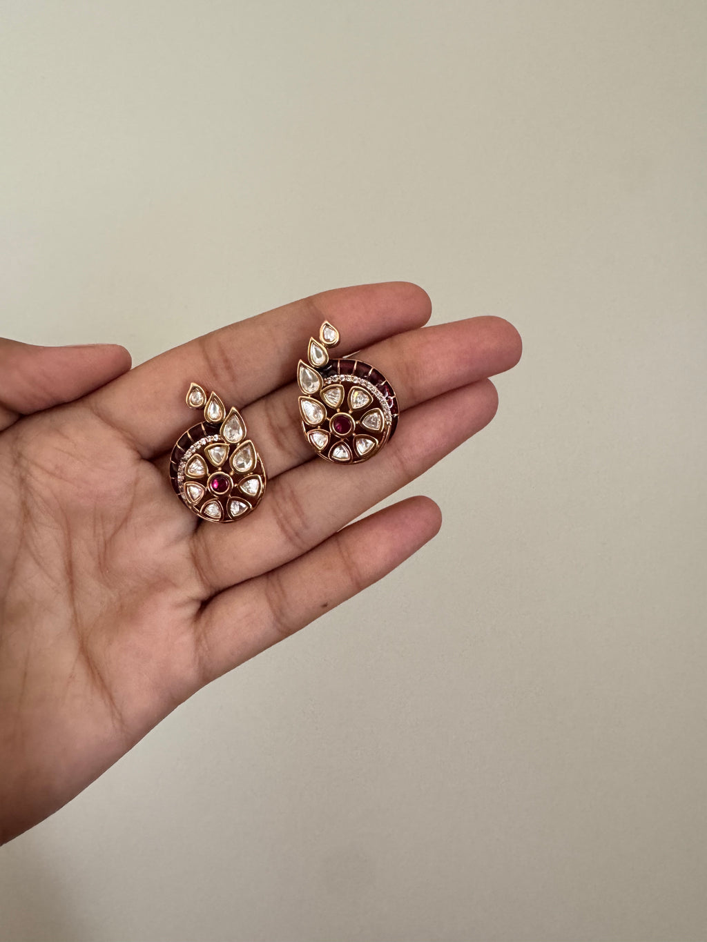 Rang Kundan Earrings