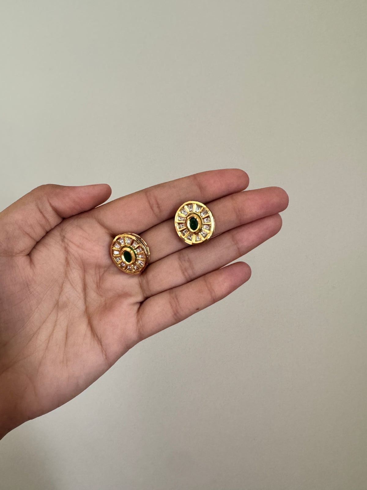 Riya Polki Kundan Stud Earrings