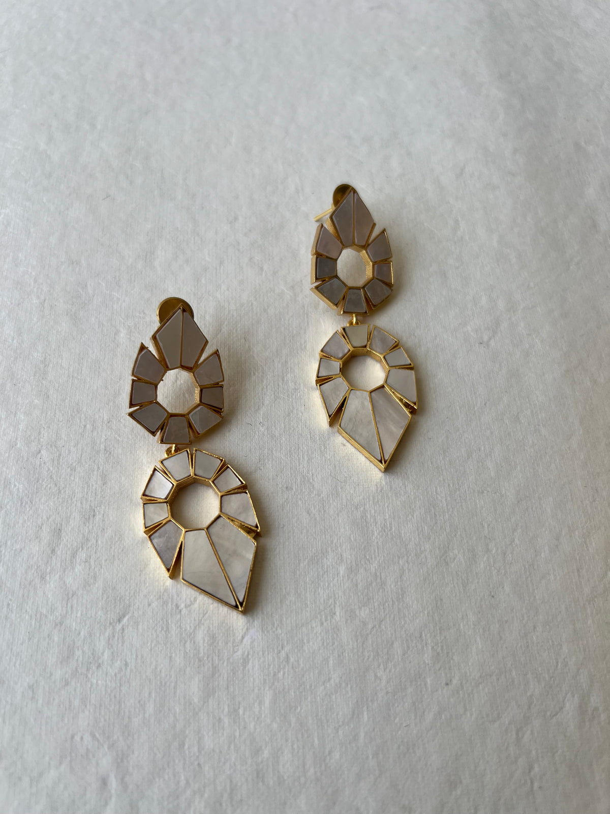 Cream Maze Earrings