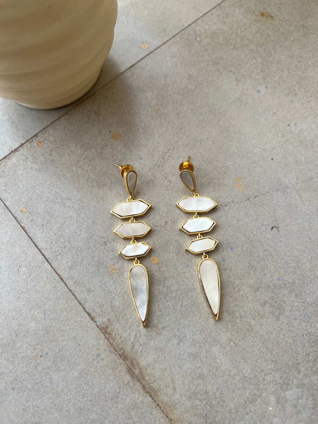 Cream Ariel Earrings