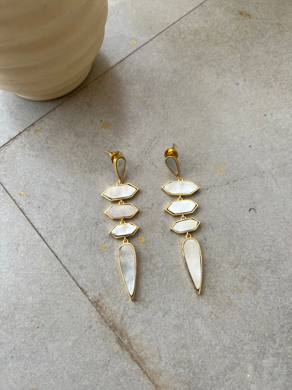 Cream Ariel Earrings