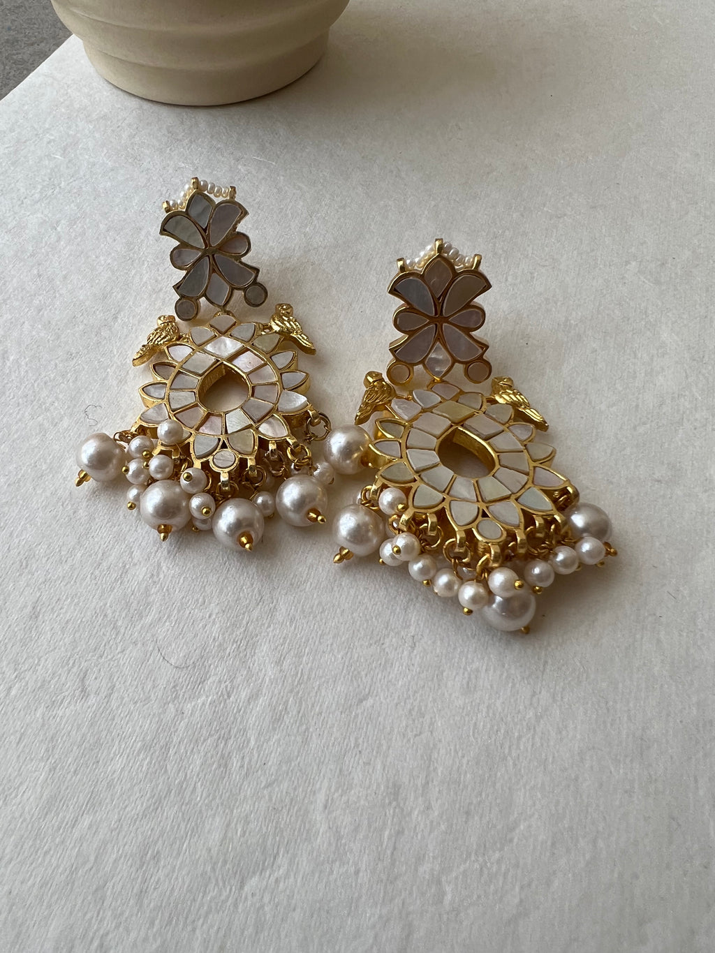 Cream Jashn Earrings