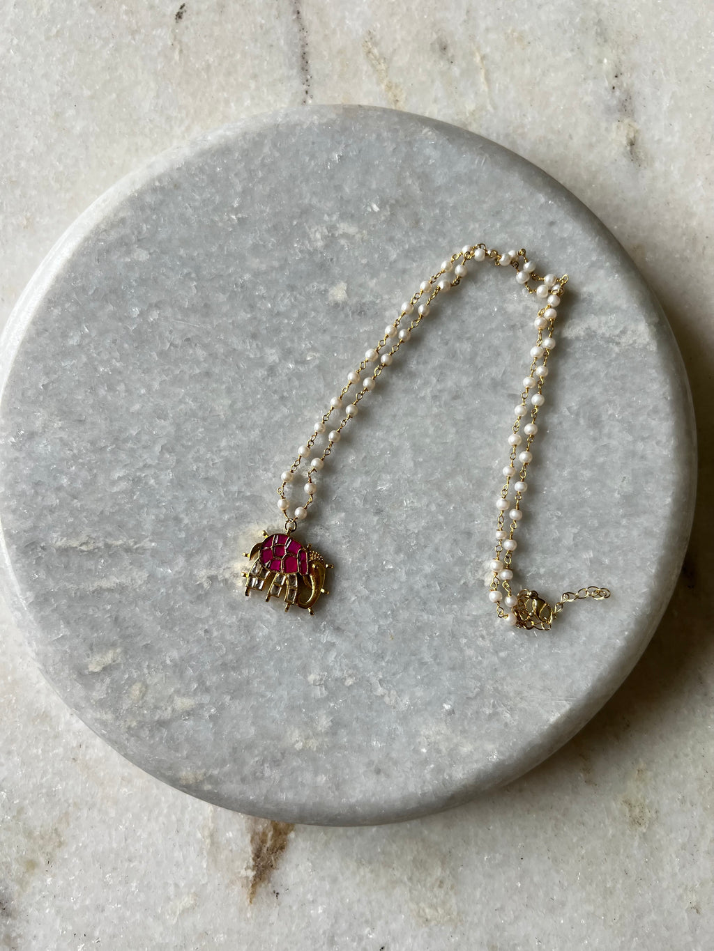 Elephant Jadau Necklace