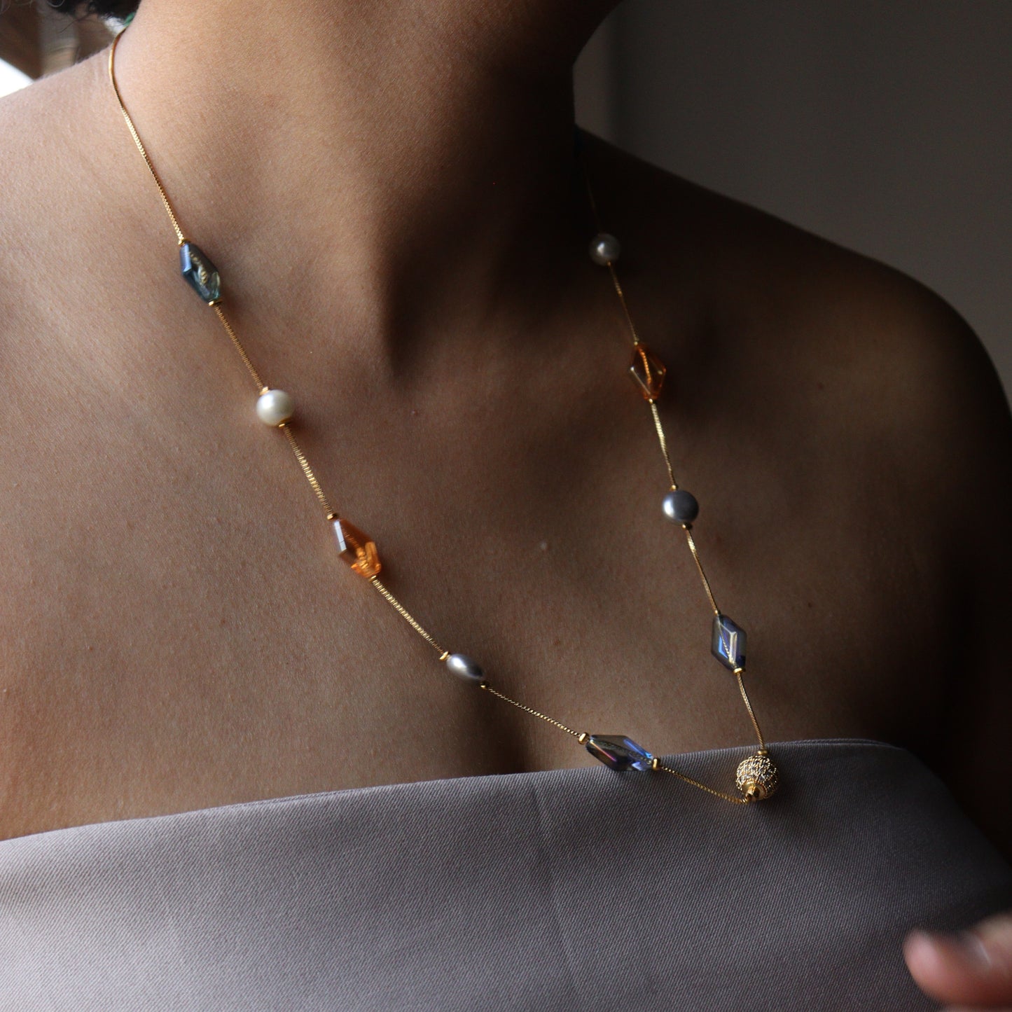Dainty Diamond necklace string – Bubberjewels