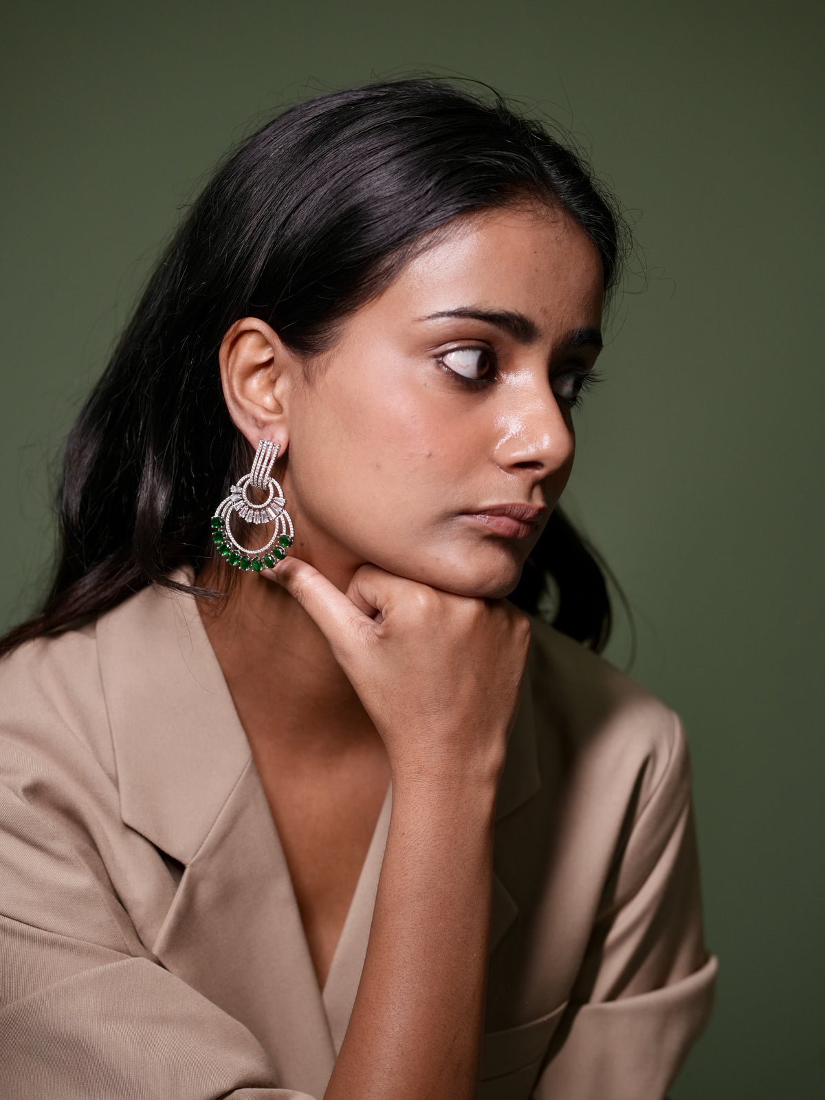 Elise Emerald Earrings