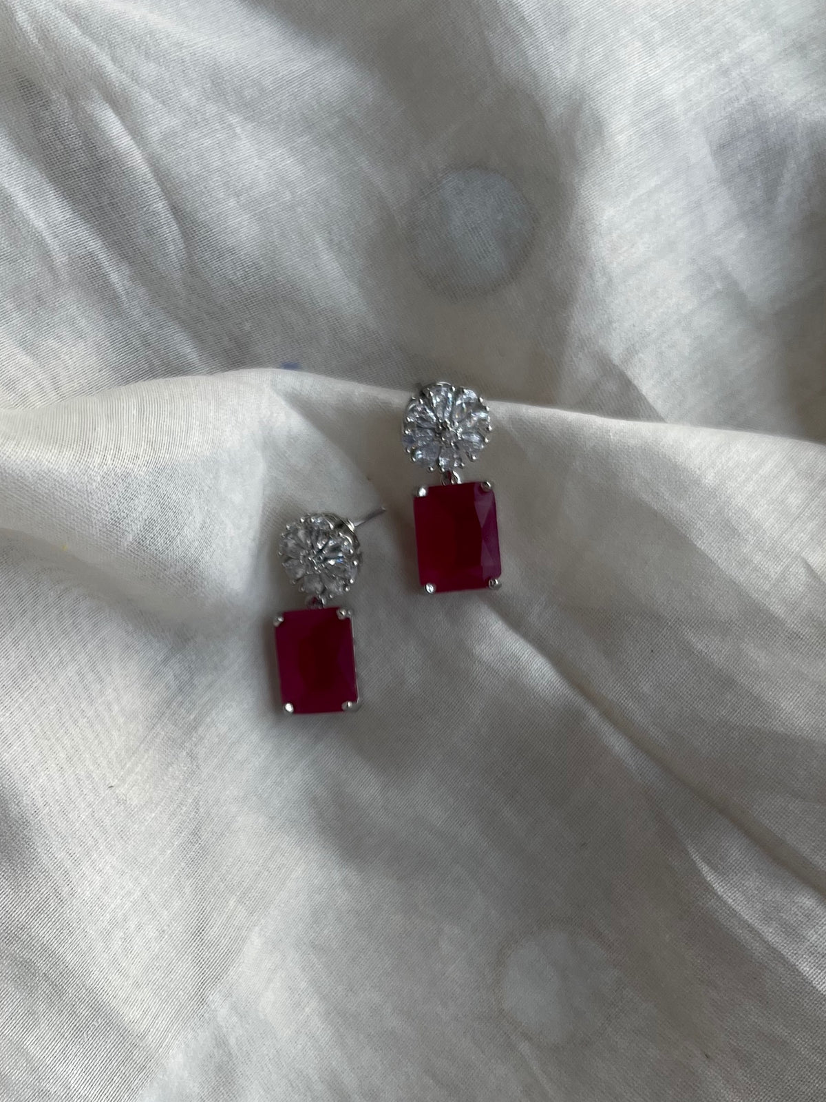 Octo Flora Earrings-Ruby