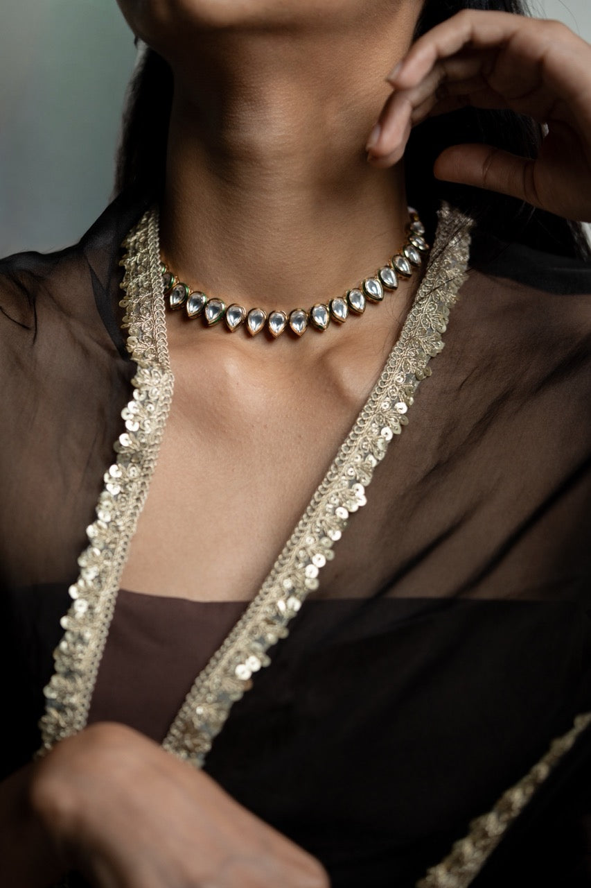 Alaya Single line Kundan necklace
