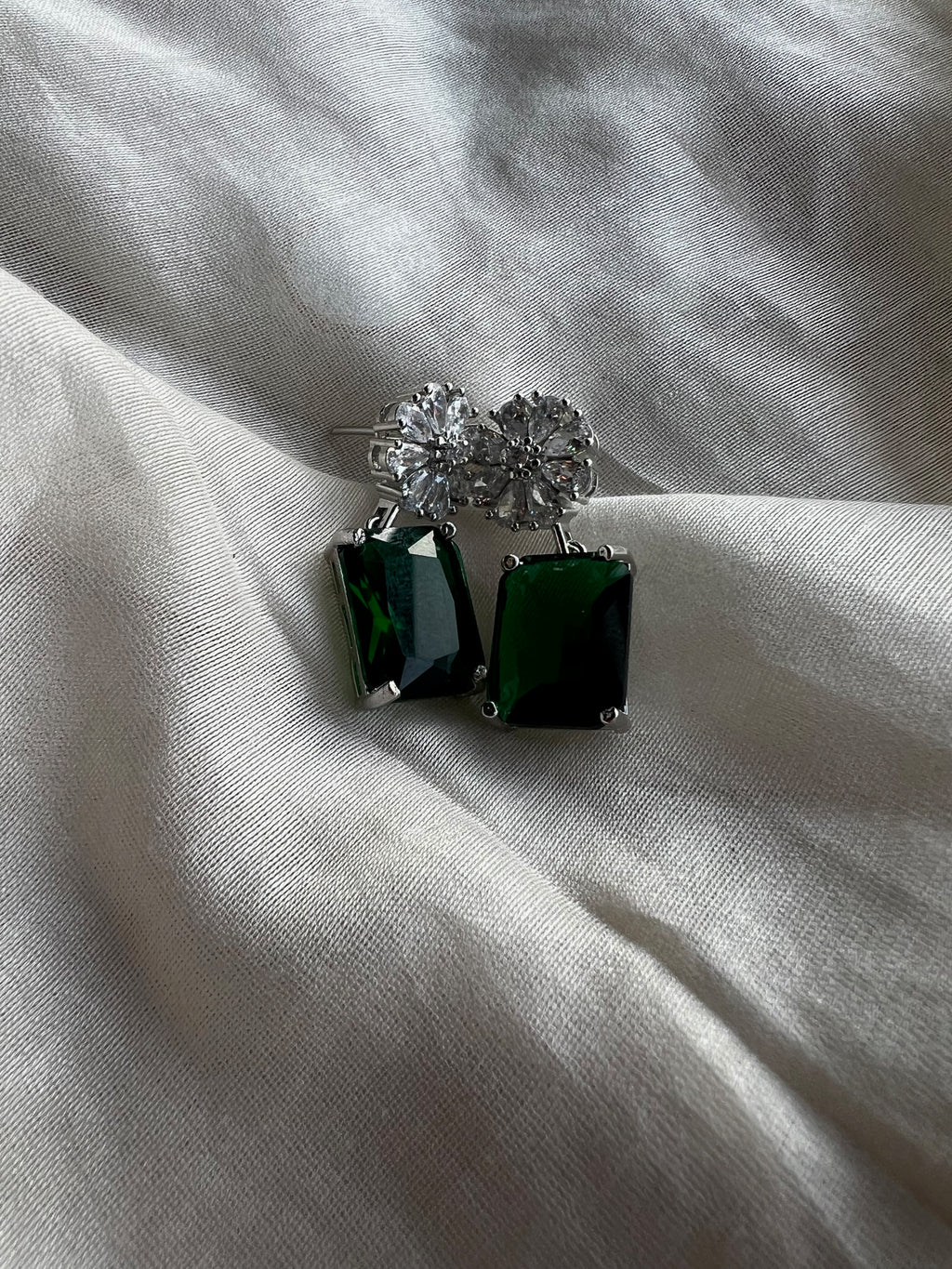 Octo Flora Earrings-Green