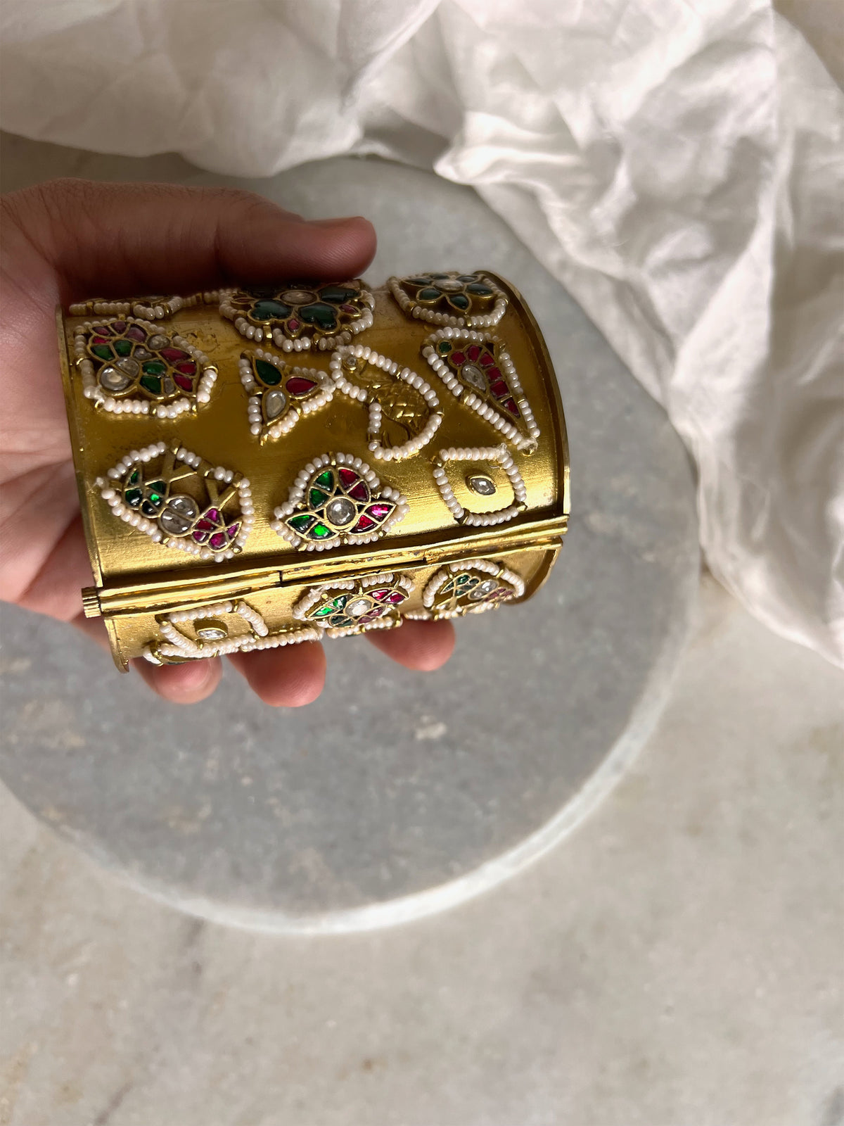 Suvarna Jadau Cuff Bracelet