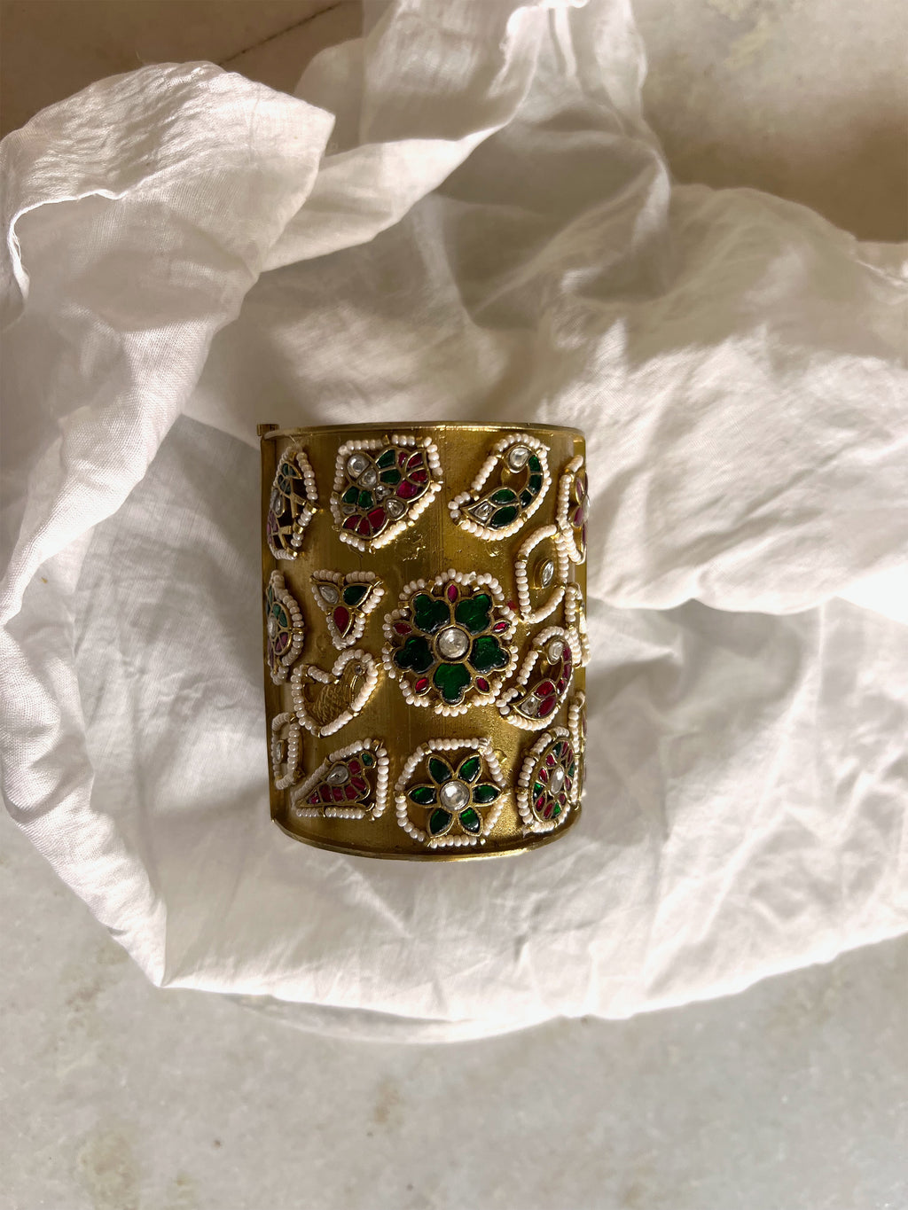 Suvarna Jadau Cuff Bracelet
