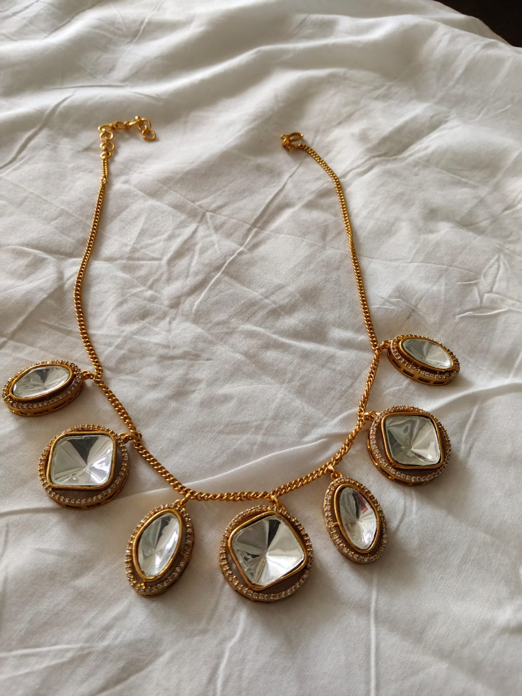 Sana Polki Drop Necklace