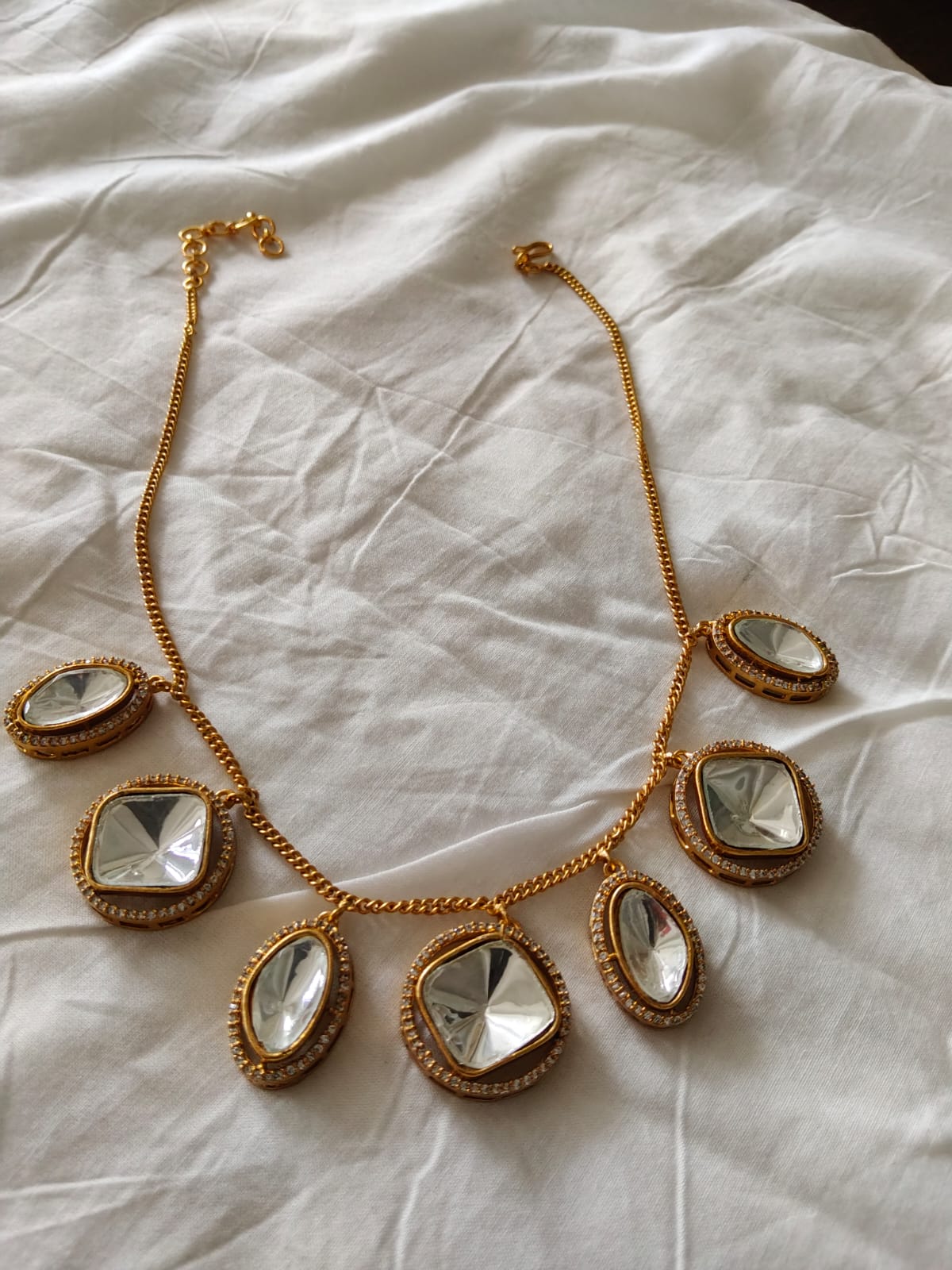 Sana Polki Drop Necklace