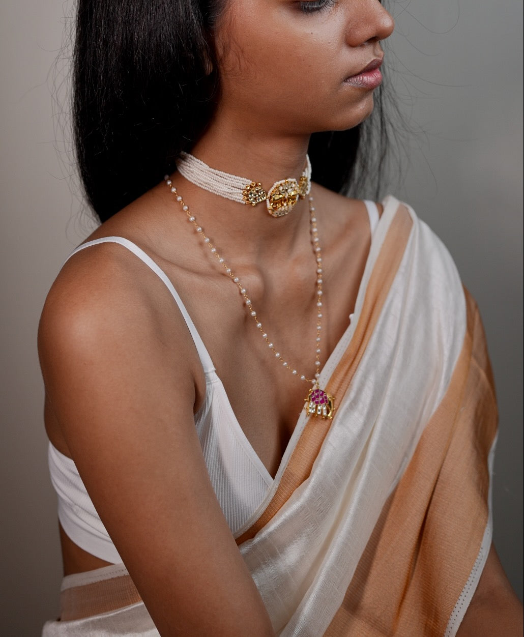 Elephant Jadau Necklace