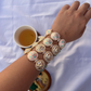 Gangaur Kundan and enamel bracelet