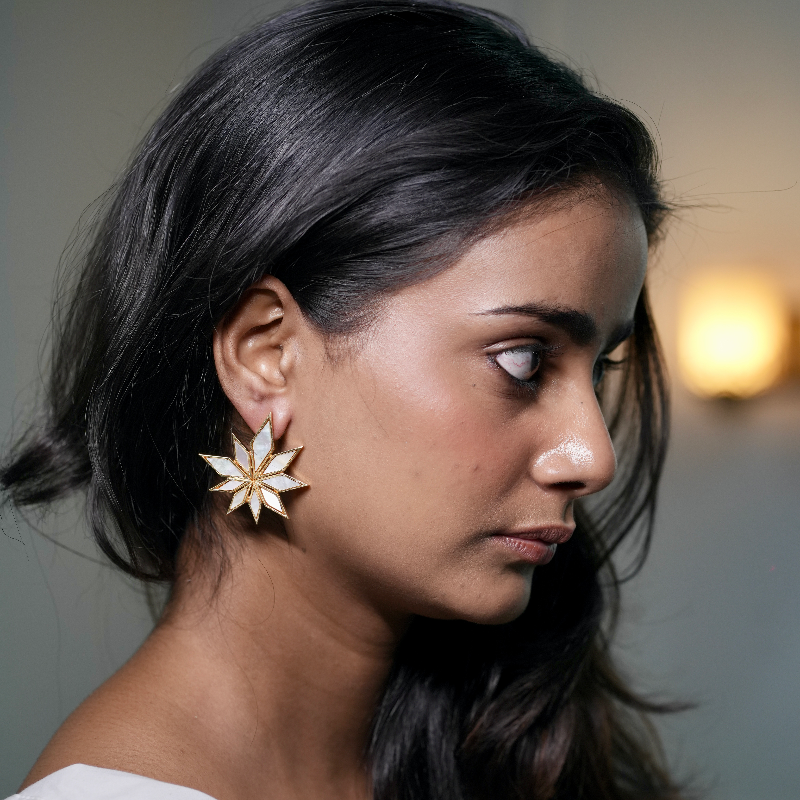 Cream Tara Earrings