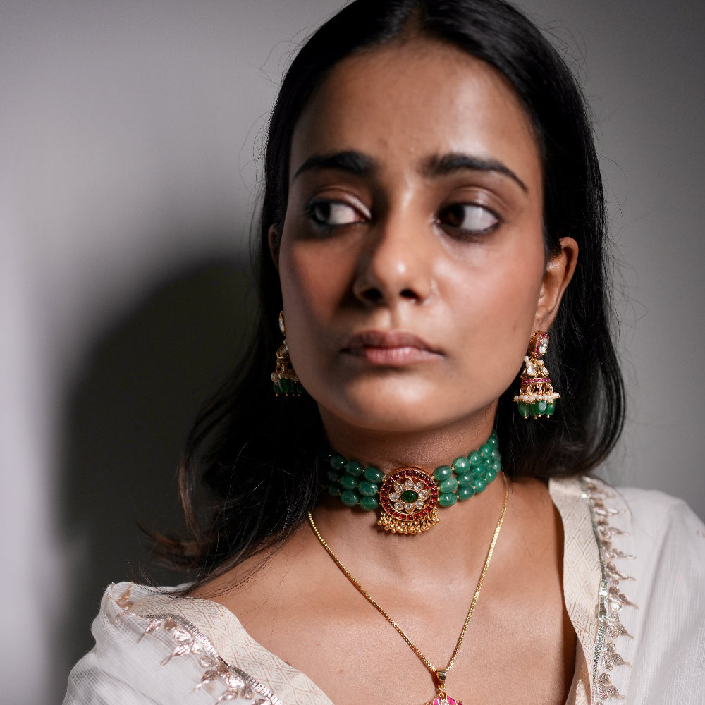 Tripti Emerald Choker
