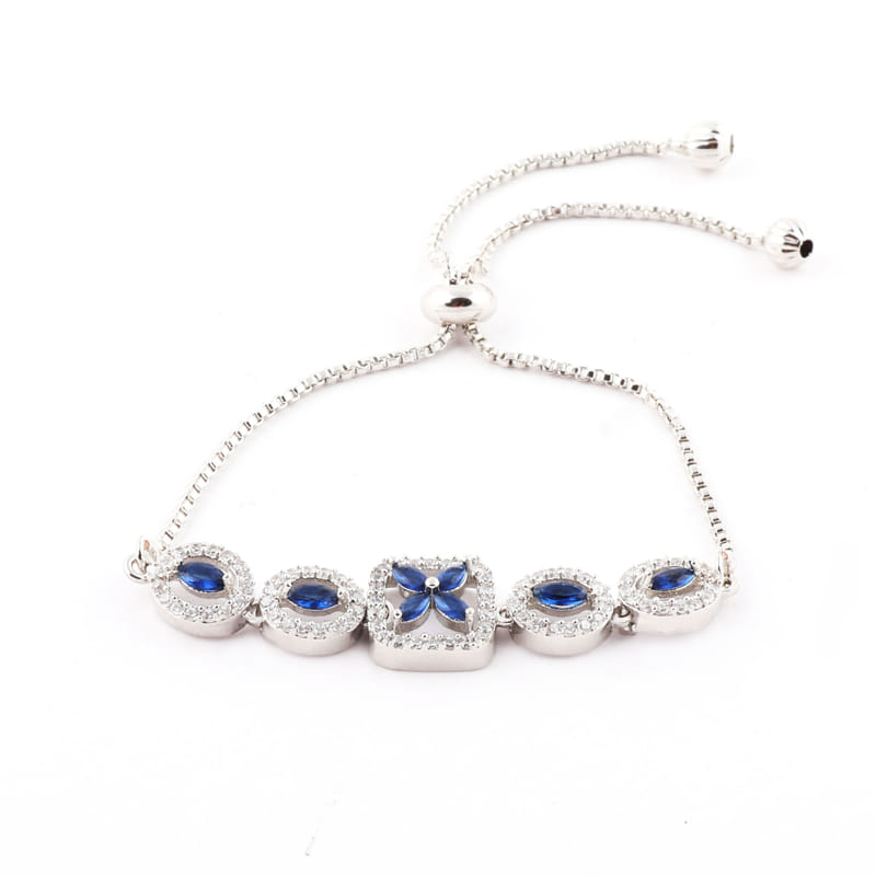 Kira Blue Hanging Charm Bracelet