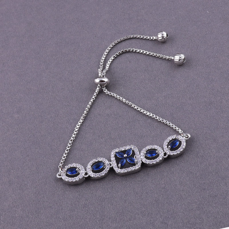 Kira Blue Hanging Charm Bracelet