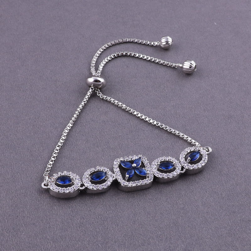 Kira Blue Hanging Charm Bracelet