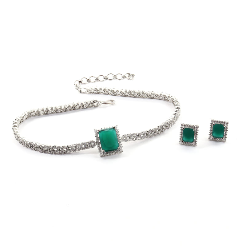 Emerald Quad Choker Set