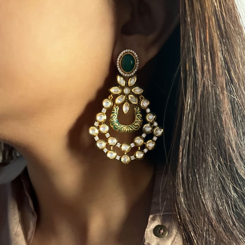 Brinda Kundan Earrings