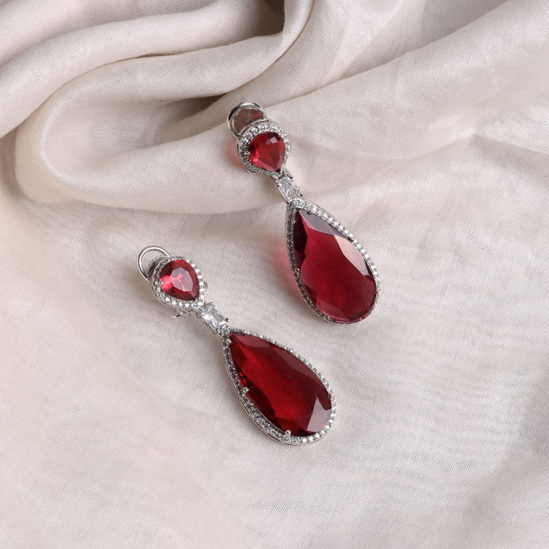 Spark Red Earrings