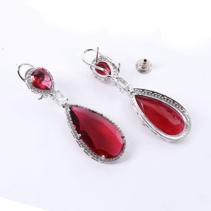 Spark Red Earrings