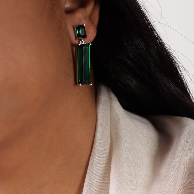 Brick Green Earrings