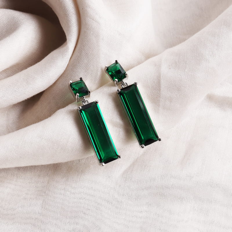 Brick Green Earrings