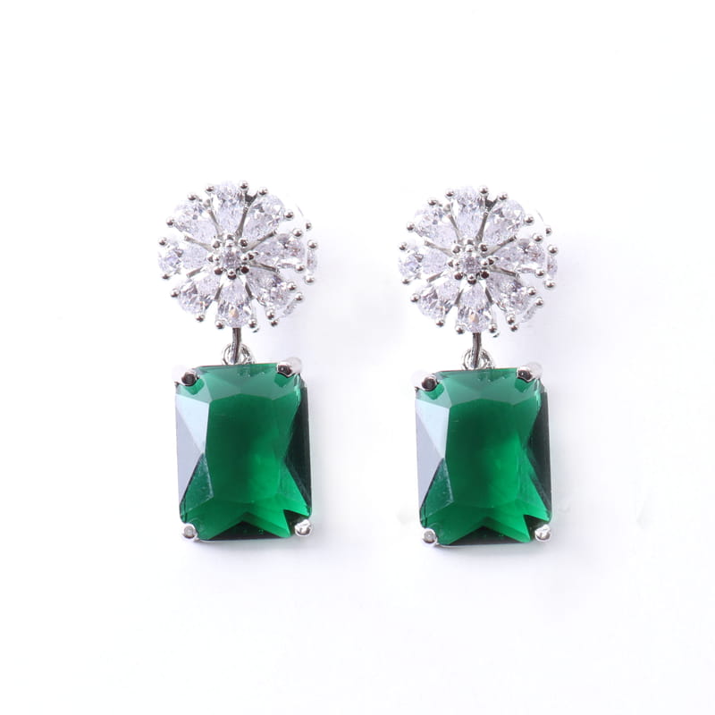 Octo Flora Earrings-Green